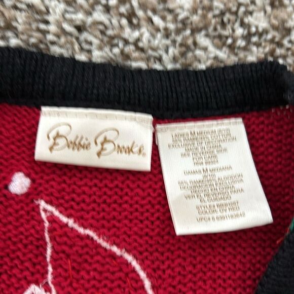 Vintage Bobbie Brooks Holiday Christmas Caroling Santa Sweater Vest Medium - Picture 8 of 8